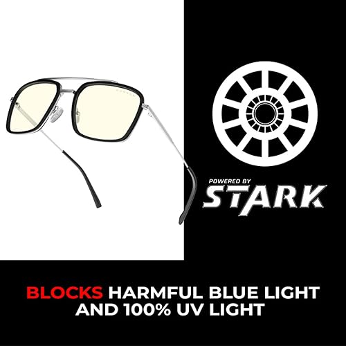 Gunnar Men's Stark Blue Light Blocking Glasses One Size Silver