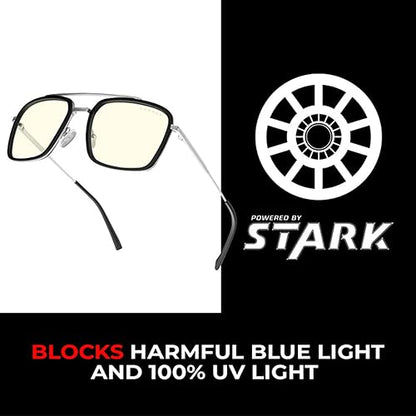 Gunnar Men's Stark Blue Light Blocking Glasses One Size Silver
