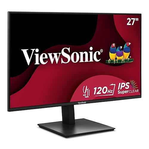 Viewsonic VA2748-MHJ 27 Inch Full HD 1080p IPS Monitor with 120Hz, Advanced Ergonomics, Eye Care, HDMI, and VGA Inputs for Home and Office
