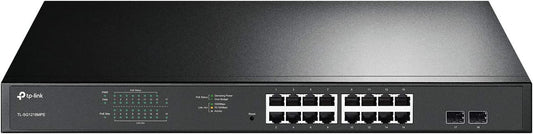 TP-Link TL-SG1218MPE | 16 Port Gigabit PoE Switch | Easy Smart Managed | 16 PoE+ Ports @250W, 2 Non-PoE Ports, 2 Combo SFP Slots | QoS, Vlan, IGMP &amp; LAG | Limited Lifetime Protection | Port Priority 18 Port w/ 16 PoE+ Port