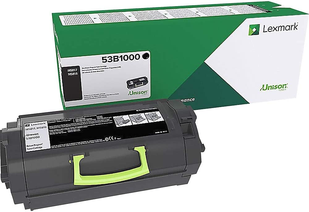 Lexmark 53B1000 MS817n Return Program Toner Cartridge, Black, 1 Size