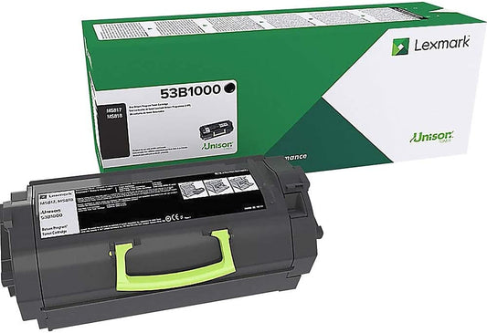 Lexmark 53B1000 MS817n Return Program Toner Cartridge, Black, 1 Size
