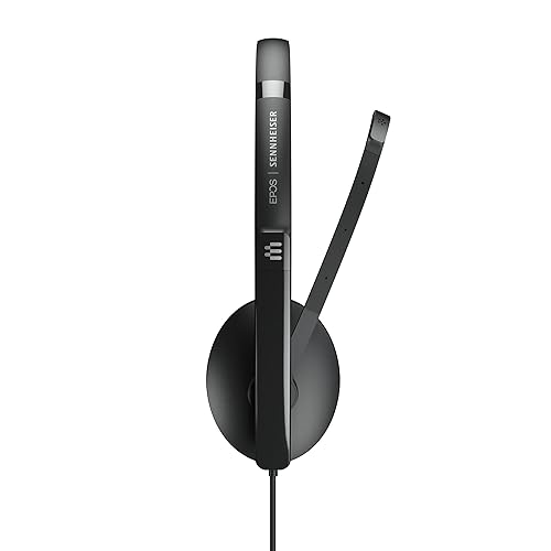 EPOS | Sennheiser ADAPT 165T USB-C II (1000906) - Wired, Double-Sided Headset-3.5mm Jack/USB-C Connectivity, MS Teams Certified-UC Optimized-Superior Stereo Sound-Enhanced Comfort-Call Control - Black