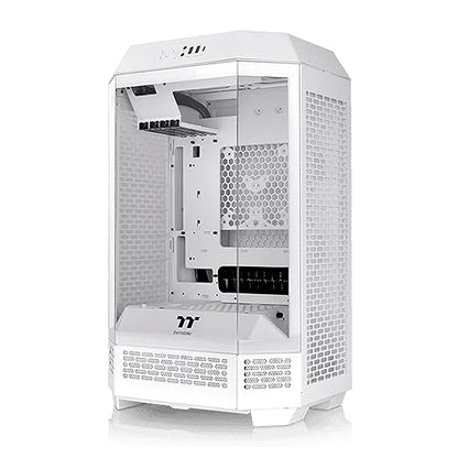 Thermaltake Tower 300 Snow Micro-ATX Case; 2x140mm CT Fan Included; Support Up to 420mm Radiator; Optional Chassis Stand Kit Allows Horizontal Display; CA-1Y4-00S6WN-00; 3 Year Warranty Tower 300 Case Snow