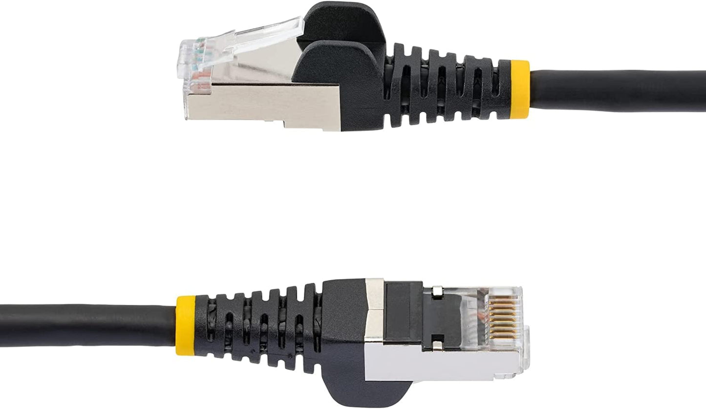 StarTech.com 6ft CAT6a Ethernet Cable - Low Smoke Zero Halogen (LSZH) - 10 Gigabit 500MHz 100W PoE RJ45 S/FTP Black Network Patch Cord Snagless w/Strain Relief (NLBK-6F-CAT6A-PATCH)