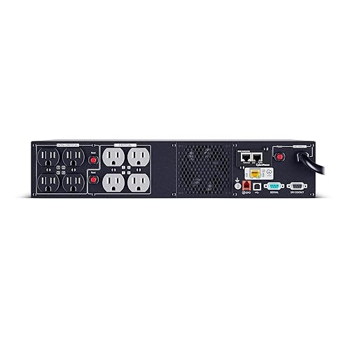 CyberPower PR1000RT2UCN Smart App Sinewave UPS System, 1000VA/1000W, 8 Outlets, 2U Rack/Tower, AVR, RMCARD205 Pre-Installed, Built-in Cloud Monitoring Network Card 1000VA
