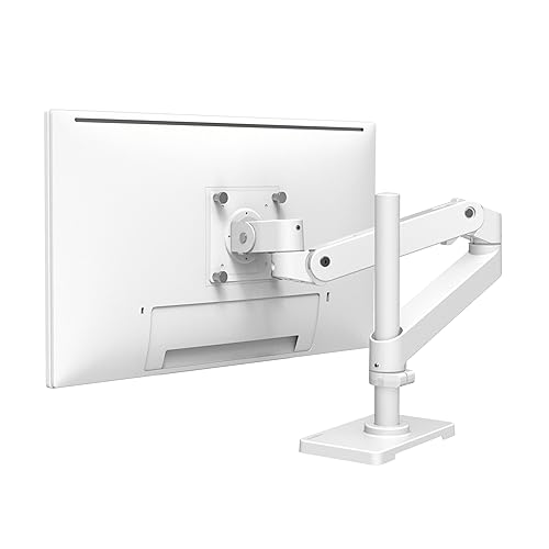 Ergotron – LX Pro Premium Monitor Arm, Single Monitor Desk Mount – fits Flat Curved Ultrawide Computer Monitors up to 34 Inches, 4 to 22 lbs, VESA 75x75mm or 100x100mm – Tall Pole, White White LX Pro Tall Pole