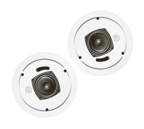 JBL Professional Control Compact 3" Ceiling Loudspeaker, White, Sold as Pair (12C/T), 3-Inch White 3-Inch