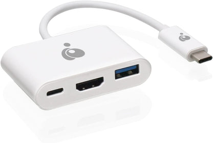 IOGEAR USB-C to HDMI/USB Multiport Adapter, GUC3C3H HDMI/USB-A Power Delivery