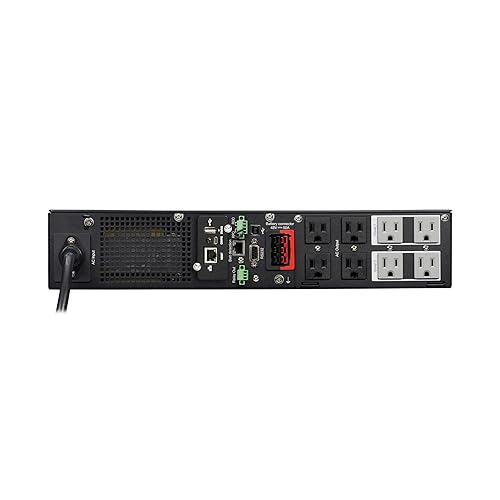 Tripp Lite UPS Smart 750VA 600W 120V LCD USB DB9 Ext Run WEBCARDLX 2URM (SMART750RMXL2UN)