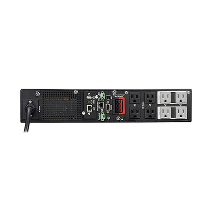 Tripp Lite UPS Smart 750VA 600W 120V LCD USB DB9 Ext Run WEBCARDLX 2URM (SMART750RMXL2UN)