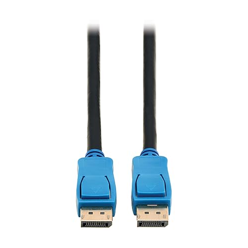 Tripp Lite Series 8K DisplayPort Cable 1.4 with Latching Connectors, 15 Feet / 4.6 Meters, Up to 8K@60Hz or 4K@120Hz, Double Shielding, HDR 4:4:4, Lifetime Manufacturer's Warranty (P580-015-8K6)