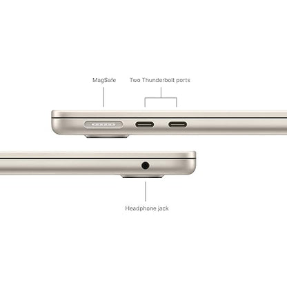 Apple 2024 MacBook Air 13-inch Laptop with M3 chip: 13.6-inch Liquid Retina Display, 8GB Unified Memory, 256GB SSD Storage, 1080p FaceTime HD Camera, Touch ID; Starlight, English Backlit Keyboard English Starlight M3 chip with 8-core CPU and 8-core GPU