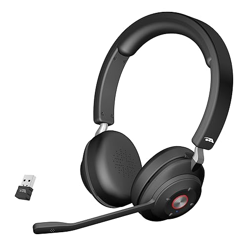 Cyber Acoustics Essential Wireless Headset - Stereo - USB Type A - Wireless - Bluetooth - 100 ft - 32 Ohm - 20 Hz - 20 kHz - Over-the-head - Binaural - Ear-cup - Noise Canceling - Black