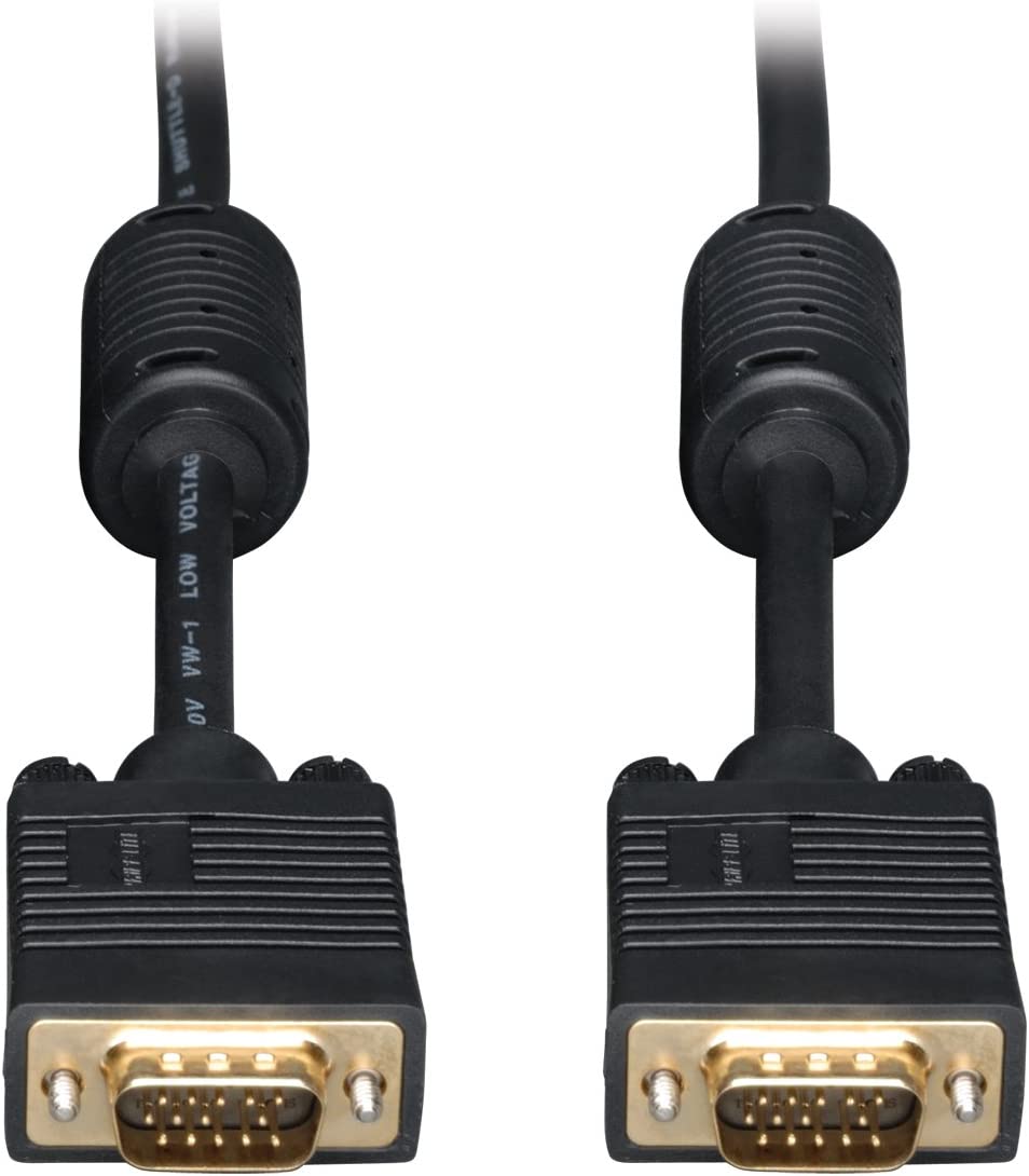 Tripp Lite VGA Coax Monitor Cable, High Resolution cable with RGB coax (HD15 M/M) 6-ft.(P502-006) 6-feet