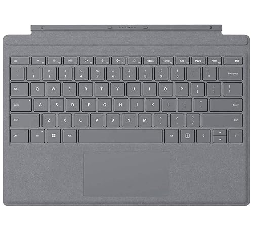 Microsoft Surface Pro Signature Type Cover - Constructed with Alcantara, Durable, Stain-Resistant Material, Light Charcoal - FFQ-00141