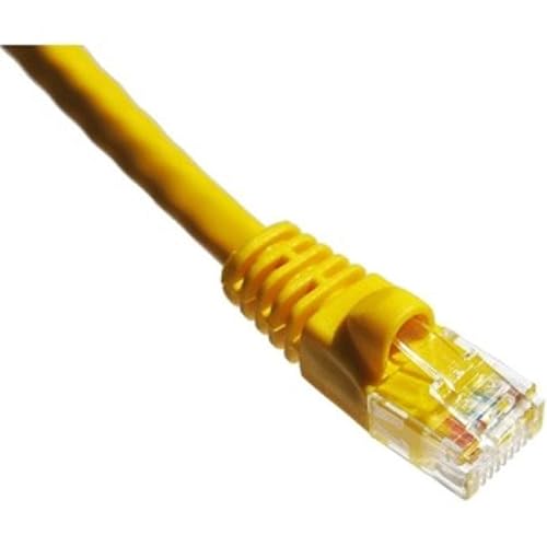 Axiom 7FT CAT6A 650mhz Patch Cable Molded Boot (Yellow) - 7 ft Category 6a Network Cable for Network Device - First End: 1 x RJ-45 Network - Male - Second End: 1 x RJ-45 Network - Male - 10 Gbit/s - Patch Cable - Gold Plated Connector - 24 AWG - Yellow