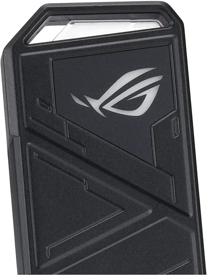 ASUS ROG STRIX Arion Aluminum Alloy M.2 NVMe SSD External Portable Enclosure Case Adapter, USB 3.2 Gen 2 Type-C (10 Gbps), USB-C to C and USB-C to A Cables, Fits PCIe 2280/2260/2242/2230 M Key/B+M Key