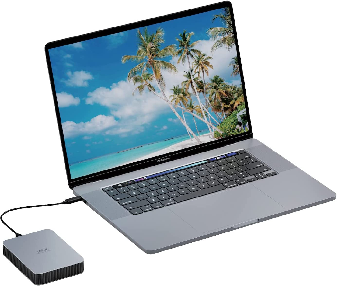 Seagate LaCie Mobile Drive 4TB External Hard Drive Portable HDD - Moon Silver, USB-C 3.2, for PC and Mac, Post-Consumer Recycled, with Adobe All Apps Plan and Rescue Services (STLP4000400)