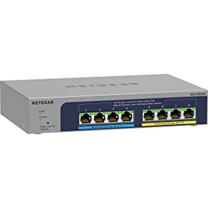 NETGEAR 8-Port Ultra60 PoE Multi-Gigabit Ethernet Plus Switch (MS108EUP) - Managed, with 4 x PoE++ and 4 x PoE+ @ 230W, Desktop or Wall Mount, and Limited Lifetime Protection 8 Port | 8xPoE+ 230W | 2.5G | Lifetime
