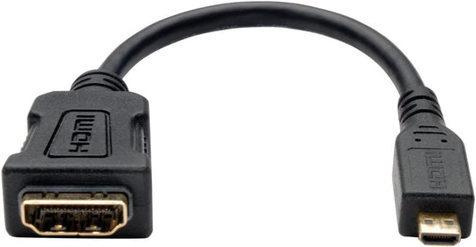 Tripp Lite Micro HDMI to HDMI Adapter for Ultrabook/Laptop/Desktop PC 1920x1200/1080P, (Type D M/F) 6-in.(P142-06N-MICRO)
