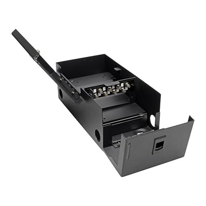 Tripp Lite Toolless Pass-Through Fiber Adapter Patch Panel, High-Density, MMF/SMF 8 ST Simplex Connectors, Black (N492-08S-ST)