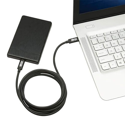 Tripp Lite Thunderbolt 3 Cable 20 Gbps Passive 5A 100W PD 4K USB C M/M 1M (MTB3-01M-5A-B)