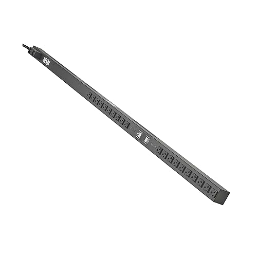 Tripp Lite 2.9kW Metered PDU 30A with Isobar Surge Protection, 3840 Joules, 120V, 24 Outlets Standard NEMA 5-15/20R, 10 ft. Power Cord (L5-30P), 0U Vertical Rackmount, 2-Year Warranty (PDUMV30-ISO) 30 Amps