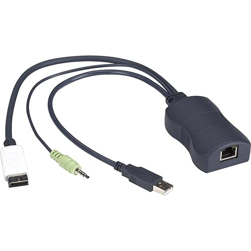 Black Box Series Server Access Module - DisplayPort, USB, and Audio, CATx - KVM Cable for Server, Computer, KVM Switch, Audio/Video Device