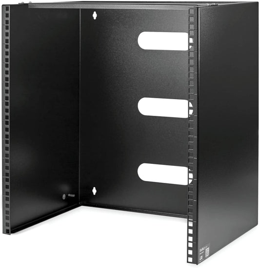 StarTech.com 12U Wall Mount Patch Panel Bracket - 13.75 in. (34.93 cm) Max. Mounting Depth - 19" Patch Panel Rack for Shallow Network Equipment- 125lbs Capacity (WALLMNT12) 12U Panel Bracket