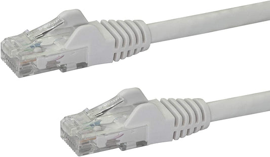 StarTech.com 25ft CAT6 Ethernet Cable - White CAT 6 Gigabit Ethernet Wire -650MHz 100W PoE RJ45 UTP Category 6 Network/Patch Cord Snagless w/Strain Relief Fluke Tested UL/TIA Certified (N6PATCH25WH) White 25 ft / 7.6 m 1 Pack