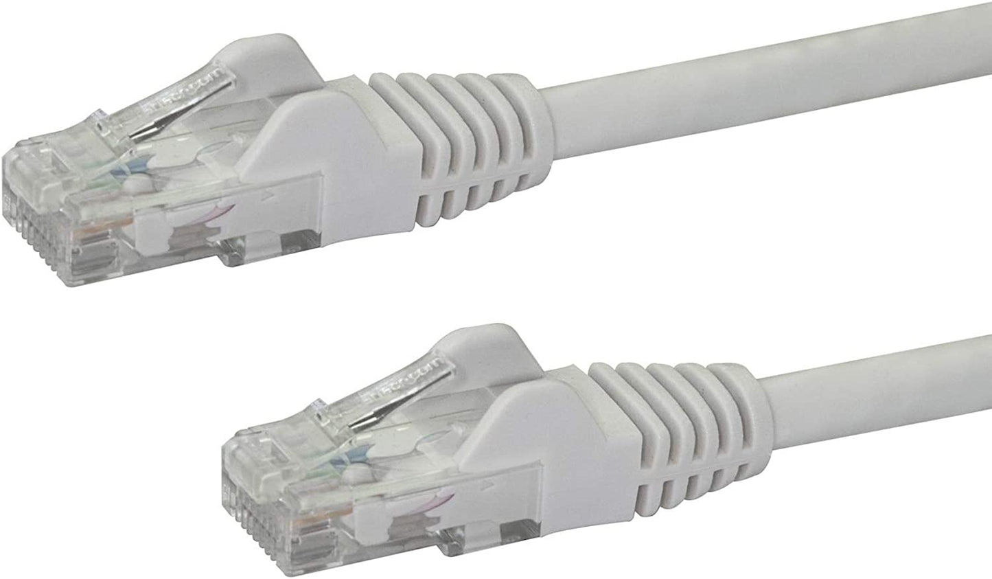 StarTech.com 3ft CAT6 Ethernet Cable - White CAT 6 Gigabit Ethernet Wire -650MHz 100W PoE RJ45 UTP Network/Patch Cord Snagless w/Strain Relief Fluke Tested/Wiring is UL Certified/TIA (N6PATCH3WH) White 3 ft / 0.9 m 1 Pack