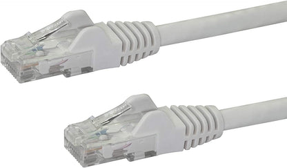 StarTech.com 3ft CAT6 Ethernet Cable - White CAT 6 Gigabit Ethernet Wire -650MHz 100W PoE RJ45 UTP Network/Patch Cord Snagless w/Strain Relief Fluke Tested/Wiring is UL Certified/TIA (N6PATCH3WH) White 3 ft / 0.9 m 1 Pack