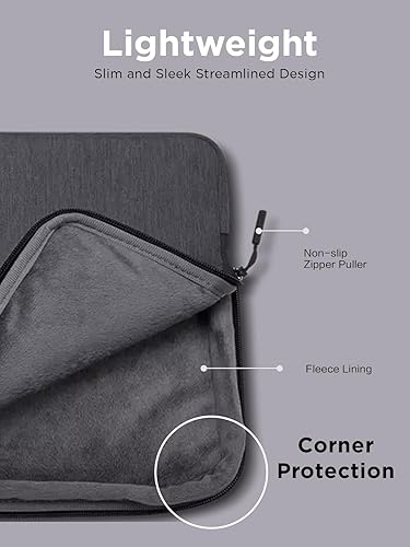 Lenovo Urban Laptop Sleeve for 13" Notebook, Water Resistant, Soft Padded Compartments, Accessory Storage, Reinforced Rubber Corners, Extendable Handle, GX40Z50940, Charcoal Grey