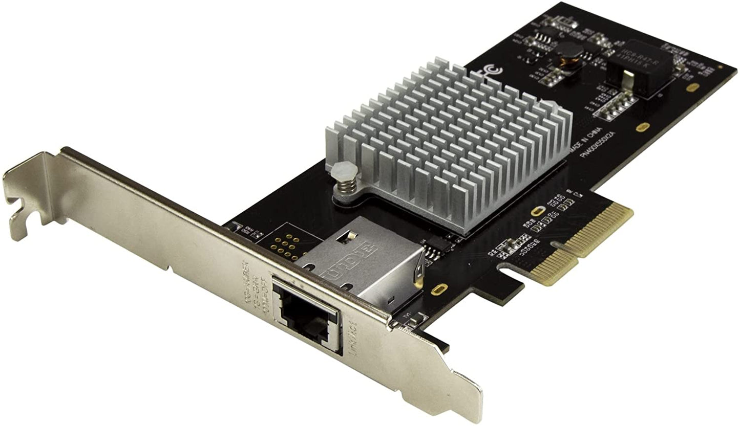 StarTech.com 1 Port 10G PCIe Network Card - 10GBase-T/NBASE-T - RJ45 Port - Intel X550 Chipset - Ethernet Card - Network Adapter - Intel NIC Card (ST10000SPEXI) Red 4.8" x 2.7" x 6" 1 Port