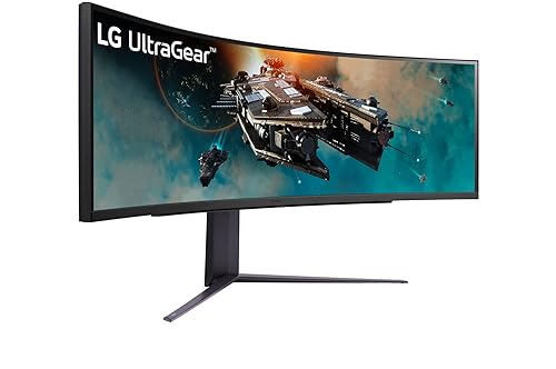 LG Ultragear 49GR85DC-B 49” 32:9 Dual QHD Curved(1000R) Gaming Monitor with 240Hz Refresh Rate,1ms (GtG), DCI-P3 95% (Typ.) / VESA DisplayHDR 1000 / AMD FreeSync Premium Pro