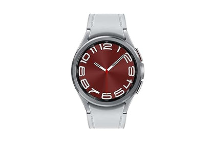 Samsung Galaxy Watch6 Classic, Silver, 43mm, Bluetooth, Sleep Coaching, ECG, Heart Monitor, Fall Detection, SOS, Fitness Tracker, Camera Access, Digital Wallet (CAD Version and Warranty) Silver 43mm Classic Only watch