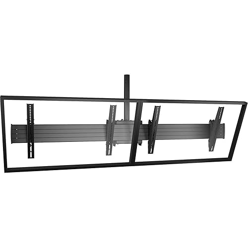 Chief LCM2X1U Fusion Large Ceiling Mounted 2 x 1 Menu Board, 125 lb Weight Capacity, 40-55" Screen Size, Black