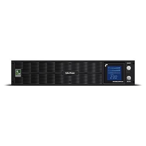 CyberPower PR1500ELCDRTXL2U High-Voltage Smart App Sinewave UPS System, 1500VA/1125W, 10 Outlets, AVR, 2U Rack/Tower PR1500ELCDRTXL2U
