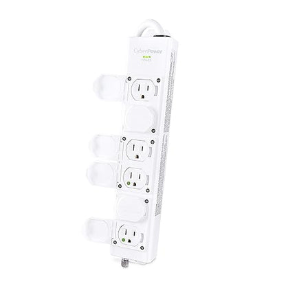 CyberPower MPV615P Medical-Grade Power Strip, 100-125V/15A, 6 Outlets, 15 Foot Power Cord, White