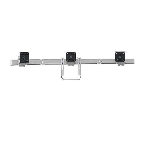 Ergotron – HX Triple Monitor Bow Kit – Add-on for HX Desk and HX Wall Monitor Arms – Polished Aluminum