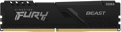 Kingston FURY Beast 16GB 3200MHz DDR4 CL16 Desktop Memory Single Stick KF432C16BB/16, Black Black 16GB 3200MHz Ram Only