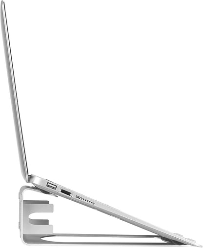 Startech Laptop Stand - 2-in-1 Laptop Riser Stand or Vertical Stand - Ideal for Ultrabooks &amp; MacBook Pro/Air - Ergonomic Angled Notebook Holder for Office Desk - Silver, Aluminum (LTSTND2IN1)