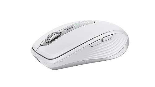 Logitech MX Anywhere 3 for Mac – Wireless, Ultrafast Magnetic Scrolling, Any Surface, 4000DPI Sensor, USB-C, Bluetooth,MacBook Pro,Macbook Air,iMac,iPad Compatible - Pale Grey Mouse
