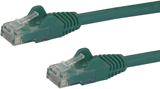 StarTech.com 25ft CAT6 Ethernet Cable - Green CAT 6 Gigabit Ethernet Wire -650MHz 100W PoE RJ45 UTP Category 6 Network/Patch Cord Snagless w/Strain Relief Fluke Tested UL/TIA Certified (N6PATCH25GN) Green 25 ft / 7.6 m 1 Pack