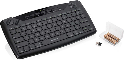 IOGEAR Smart TV Wireless Keyboard w/Trackball - 2.4GHz Offers Range Up to 35 ft - Left/Right Mouse Buttons - Xbox - PS4 - Roku - Apple TV - Smart TV - GKB635W