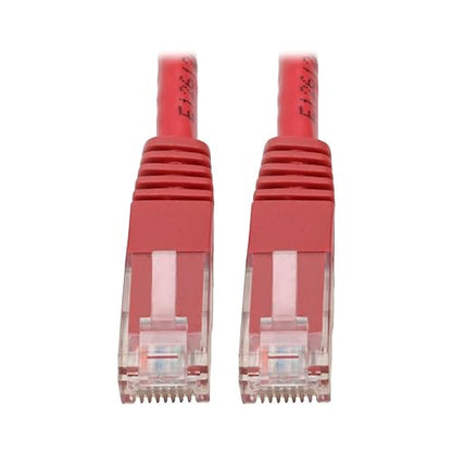 Tripp Lite N200-005-RD Cat6 Cat5e Gigabit Molded Patch Cable RJ45 M/M 550MHz Red 5' 5' 5 ft. Red