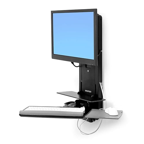 ERGOTRON Ergotron 61-080-085 Styleview Sit-Stand Vertical Lift, Patient Room (Black)