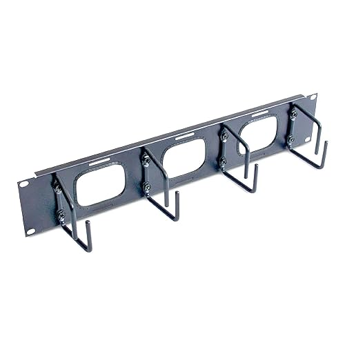 APC by Schneider Electric APC 2U Horizontal Cable Organizer - Cable Manager - Black - 1 Each - 2U Rack Height