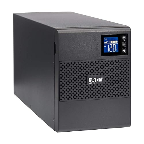Eaton 5SC1500 Pure Sinewave UPS Battery Backup, 1440VA / 1080W, AVR, LCD Display, Line Interactive Uninterruptible Power Supply 5SC Power Supply 1500VA